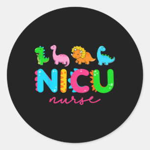 Sticker Rond Infirmière en néonatologie Infirmière animale Appr