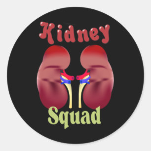 Sticker Rond Infirmière en néphrologie du rein Technicien en di