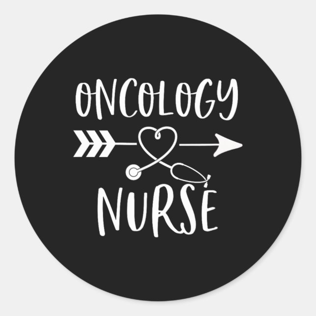 Sticker Rond Infirmière en oncologie (Devant)