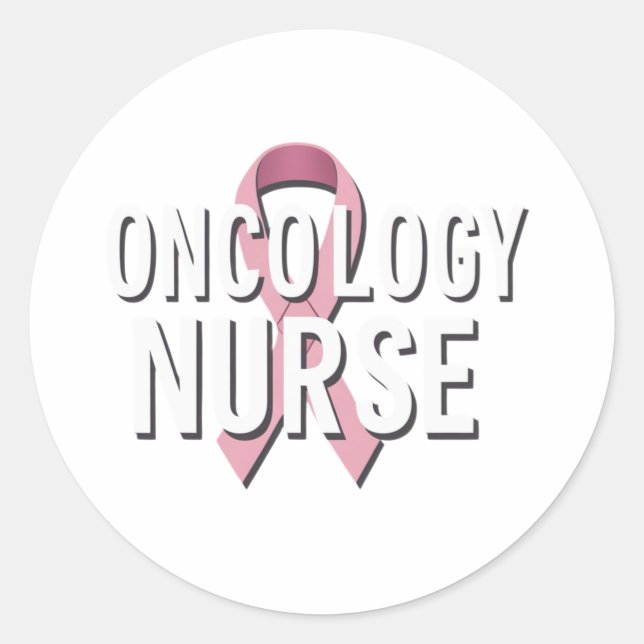 Sticker Rond Infirmière en oncologie (Devant)