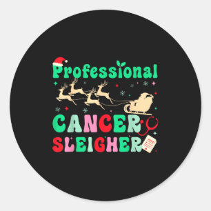 Sticker Rond Infirmière en oncologie professionnelle groovy de