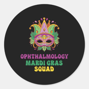 Sticker Rond Infirmière en ophtalmologie Mardi Gras