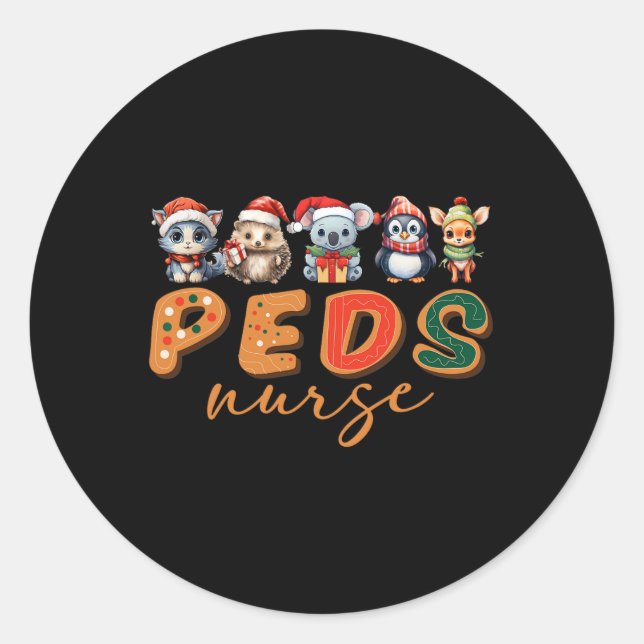 Sticker Rond Infirmière en pédiatrie Vie Infirmière Enfants Inf (Devant)