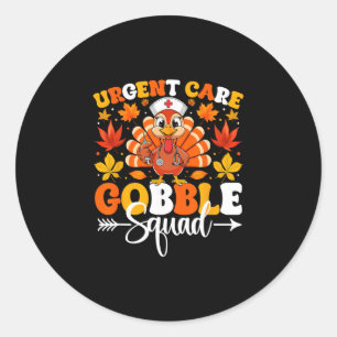 Sticker Rond Infirmière en soins d'urgence Gobble Squad drôle d