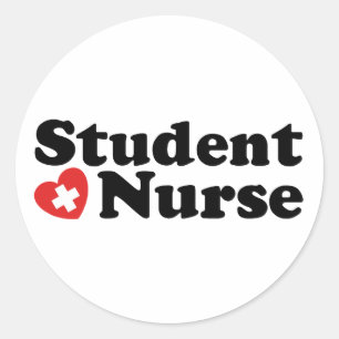 Sticker Rond Infirmière étudiante