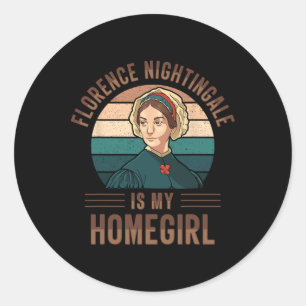 Sticker Rond Infirmière Florence Nightingale Infirmière Médical