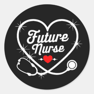 Sticker Rond Infirmière future