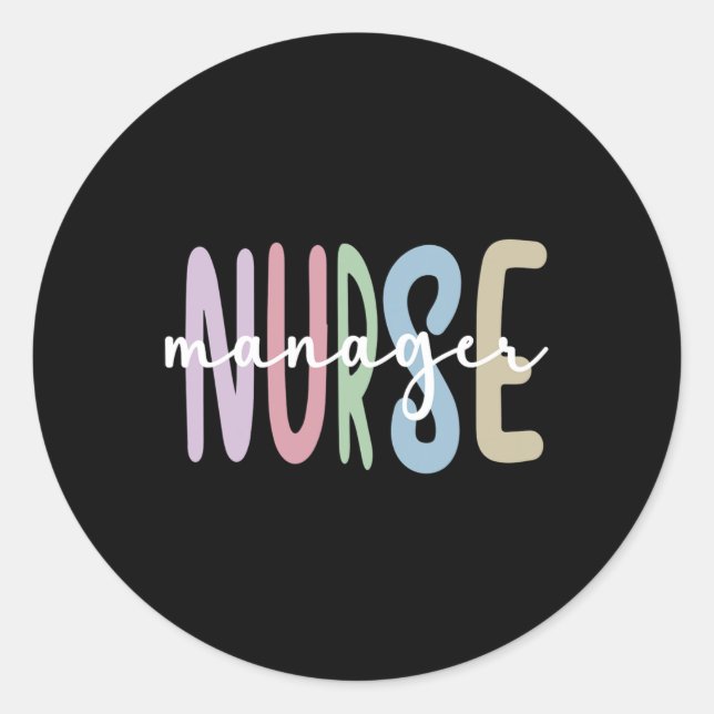 Sticker Rond Infirmière gestionnaire Appréciation Infirmière ge (Devant)