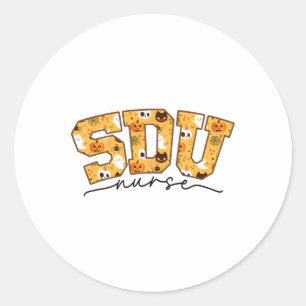 Sticker Rond Infirmière Halloween Sdu Rn Chute Éffrayante