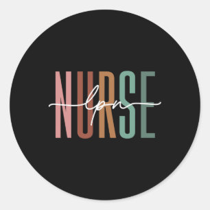 Sticker Rond Infirmière Lpn Licence Pratique Infirmière Semaine