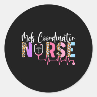 Sticker Rond Infirmière Mds Léopard Drôle Mds Infirmière Mds In