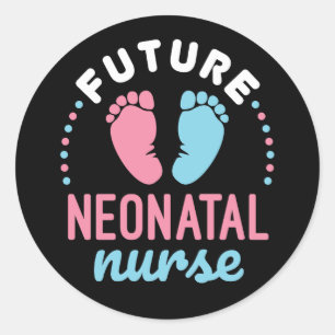 Sticker Rond Infirmière néonatale future NICU Infirmière