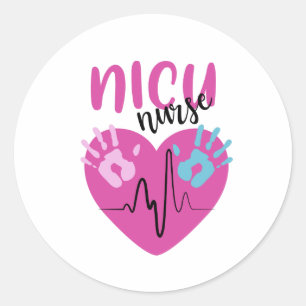 Sticker Rond Infirmière NICU