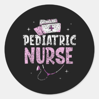 Sticker Rond Infirmière pédiatrique Infirmière pédiatrique Infi