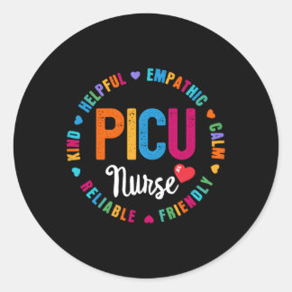 Sticker Rond Infirmière Picu Infirmière Unité de soins intensif