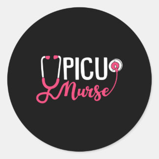 Sticker Rond Infirmière Picu Pour Infirmière Pédiatrique Picu