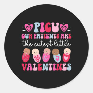 Sticker Rond Infirmière Picu Saint-Valentin Picu Nursing Fête d