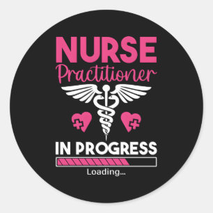 Sticker Rond Infirmière Praticien En Cours Np Infirmière Étudia