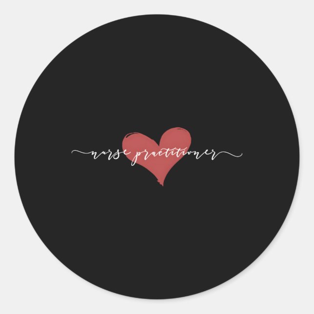 Sticker Rond Infirmière Praticien Infirmière (Devant)