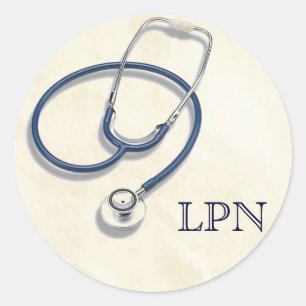 Sticker Rond Infirmière pratique autorisée par le LPN