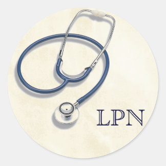Sticker Rond Infirmière pratique autorisée par le LPN