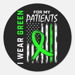 Sticker Rond Infirmière Rn Green pour mes patients Maladie du r