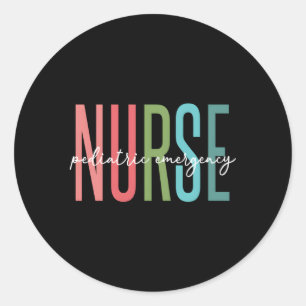 Sticker Rond Infirmière Soeur Pédiatrique Salle D'Urgence Rn In