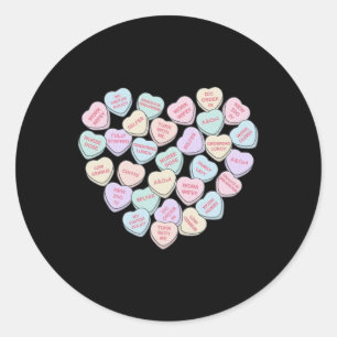 Sticker Rond Infirmière Valentine's Day Lit Med Surg Rn Colorfu