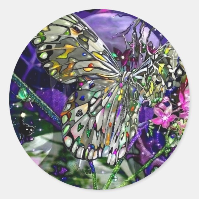 Sticker Rond Influence de la lune (Devant)