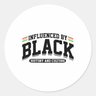 Sticker Rond Influencé Par L'Histoire Et La Culture Noires AM A