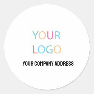 Sticker Rond Informations sur le logo de la société personnalis