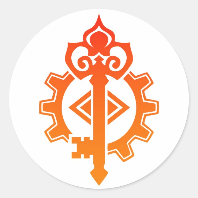 Sticker Rond Ingénieur Artiste Mécaniste DnD (Devant)