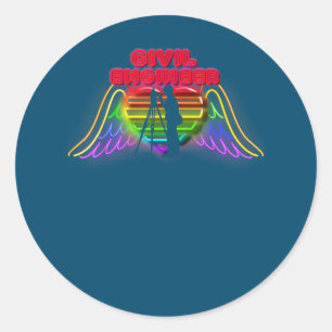 Sticker Rond Ingénieur Civil Colorful Funny Présente Pour Civil