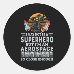 Sticker Rond Ingénieur Je Suis Ingénieur Aérospatial