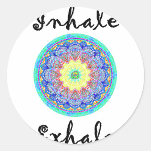 Sticker Rond inhale exhale