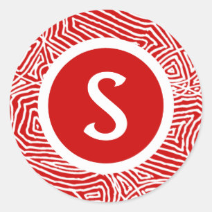 Sticker Rond Initiale de Scribbleprint