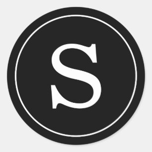 Sticker Rond Initiale personnalisée
