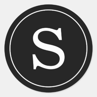 Sticker Rond Initiale personnalisée