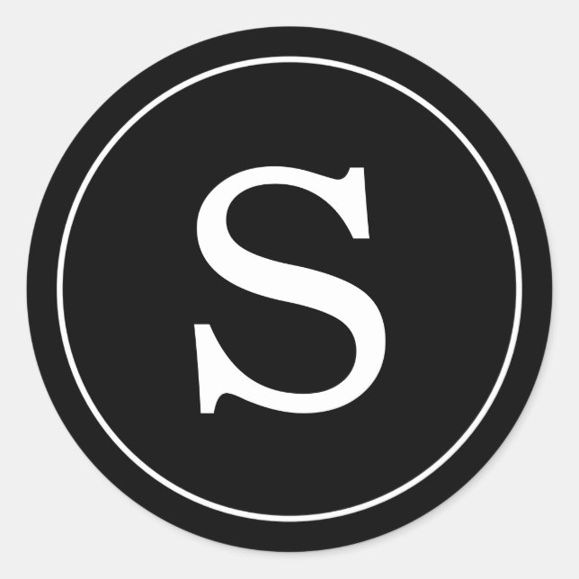 Sticker Rond Initiale personnalisée (Devant)