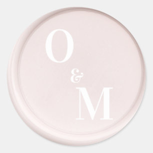 Sticker Rond Initiales personnalisées blanc cire collants de ma