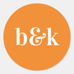 Sticker Rond Initiales simples minimalistes de monogramme Maria