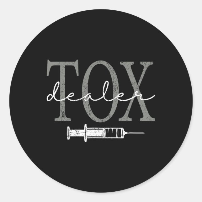 Sticker Rond Injecteur Infirmière Esthétique du Concessionnaire (Devant)