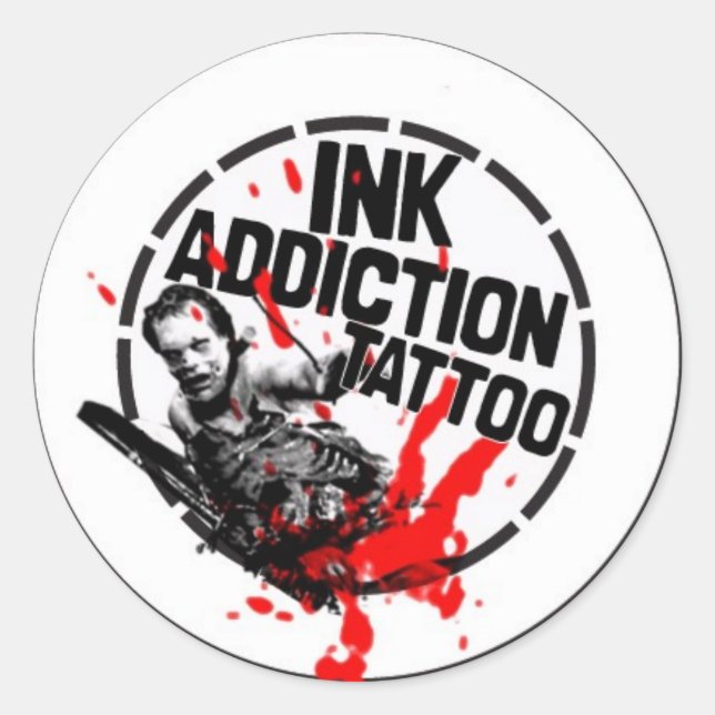 Sticker Rond ink_addiction_button_idea1 (Devant)