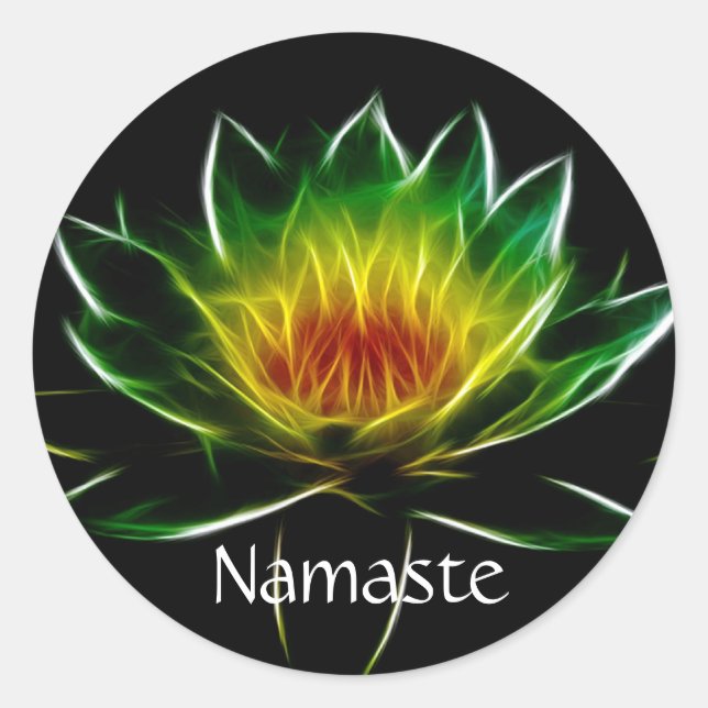 Sticker Rond Inner Light l Lotus Art Abstrait | CUSTOMISÉ (Devant)