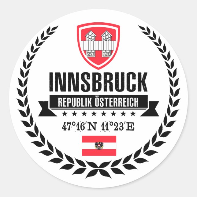 Sticker Rond Innsbruck (Devant)