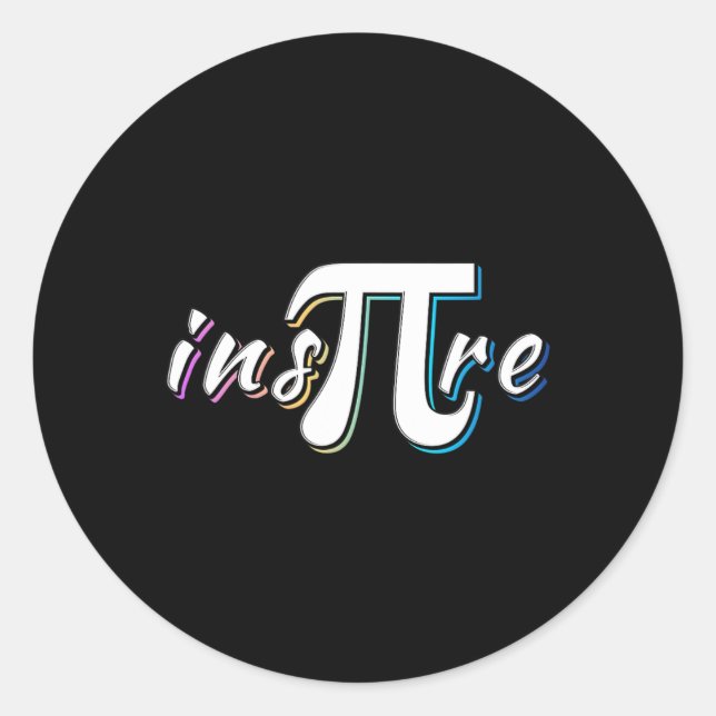 Sticker Rond Ins-pi-re - Les professeurs de mathématiques des a (Devant)