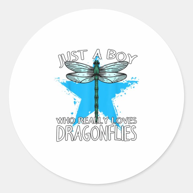 Sticker Rond Insect Entomologist Just A Boy Who Really Loves Dr (Devant)
