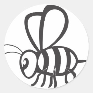 Sticker Rond Insecte d'abeille