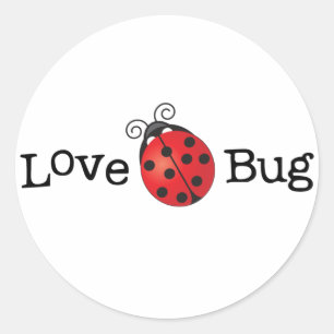 Sticker Rond Insecte d'amour - coccinelle
