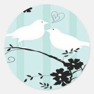 Sticker Rond Inséparables